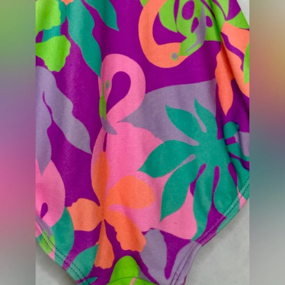 Tropical Flamingo One Piece Swimsuit - Picture 12 of 14